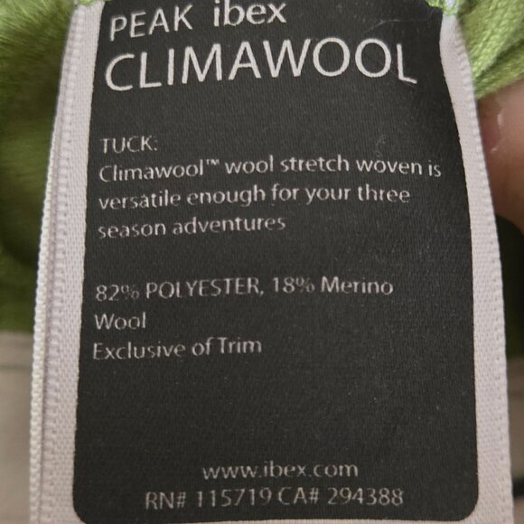 Ibex Breakaway Climawool Vest Bud Green Merino Wool Blend Pockets Size S - Picture 9 of 11